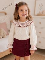 Conjunto Falda-Pantalón Niña Granate Cangas - Imagen 2