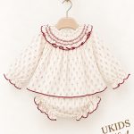 Conjunto pololo Cangas crudo para bebé niña