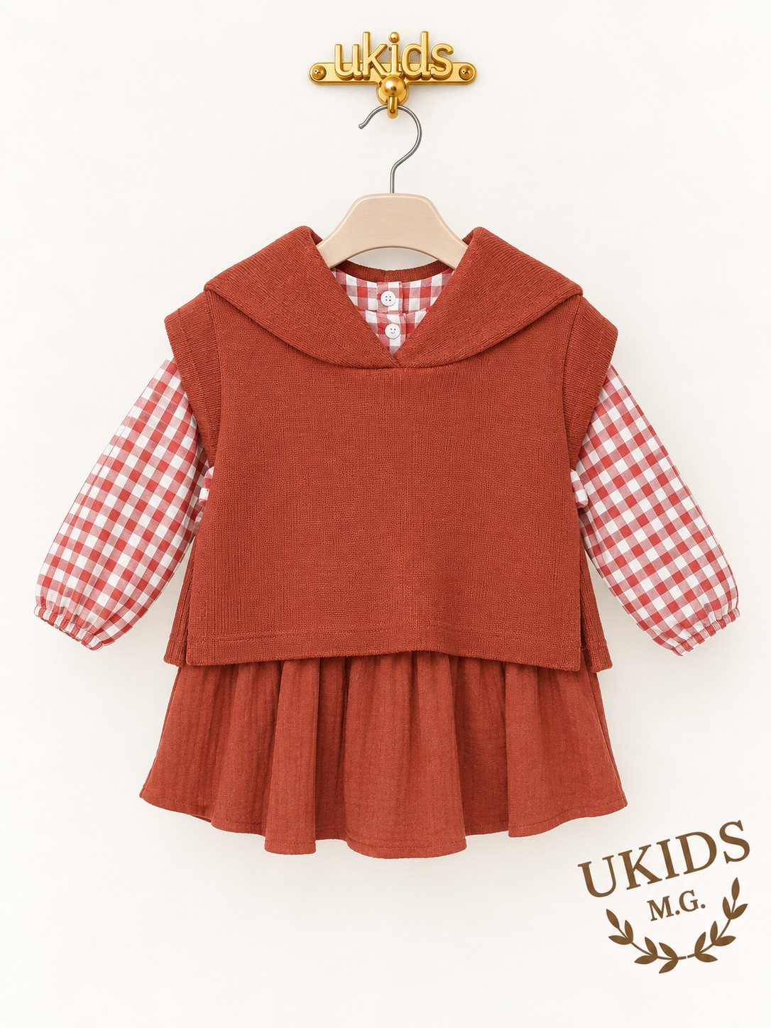 Conjunto sport Lalin terracota para niña