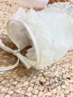 Faldón de Bautizo Plumeti para Bebé con Capota y Encaje  -182- - Imagen 6