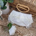 Culetín de bautizo para bebé en organza