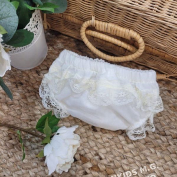 Culetín de bautizo para bebé en organza