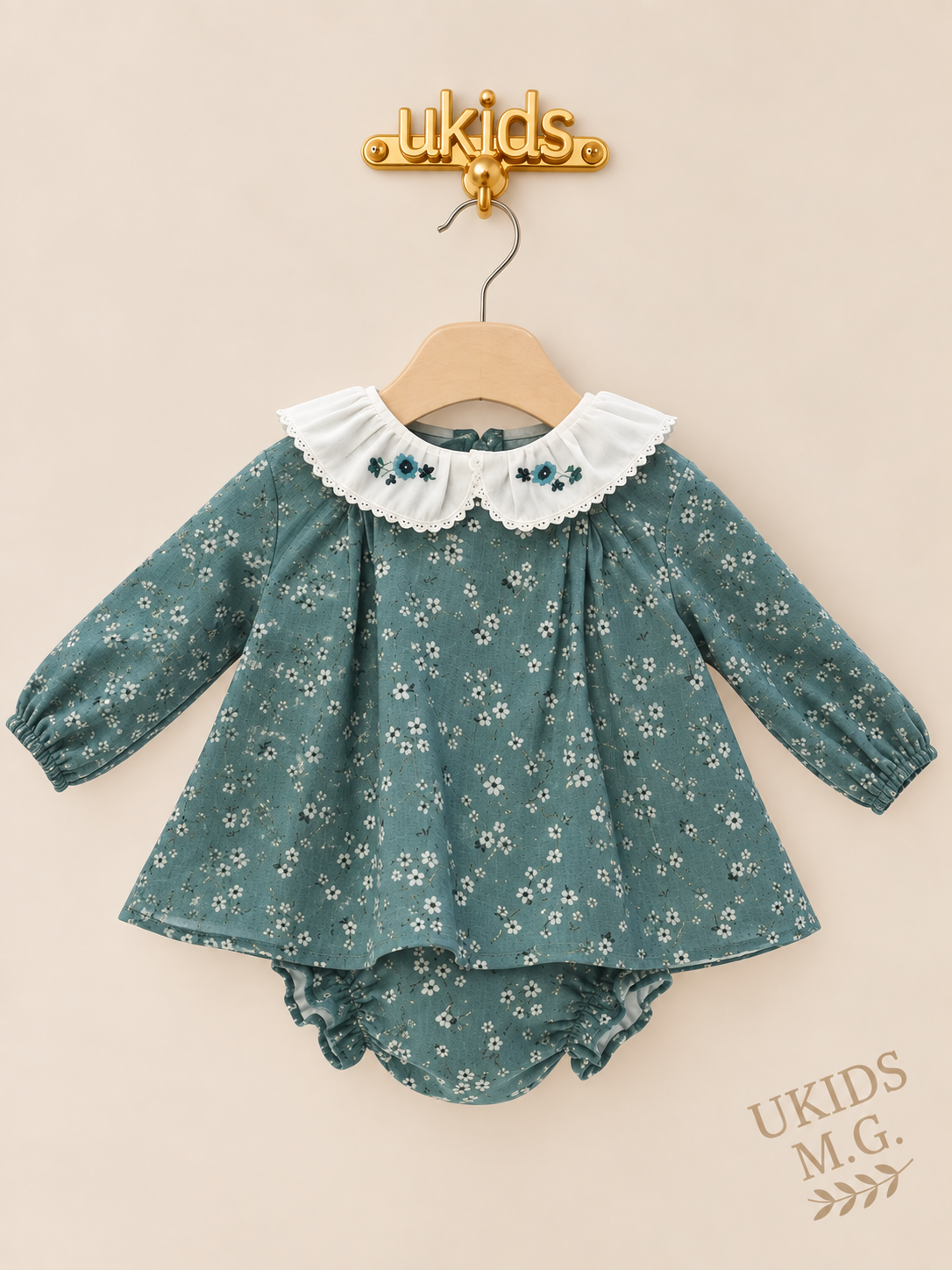 Jesusito bebé niña turquesa Familia Organza Jesusito bebé niña turquesa