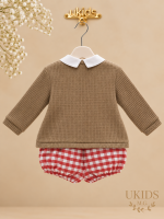 Conjunto Bebé Niño Calabaza Familia Cretona - Imagen 2