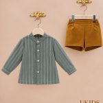 Conjunto bebé niño caramelo con pantalón corto