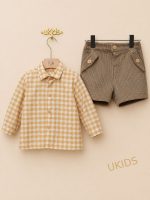 Conjunto niño pantalón corto Curry caramelo