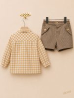 Conjunto niño pantalón corto Curry caramelo - Imagen 2