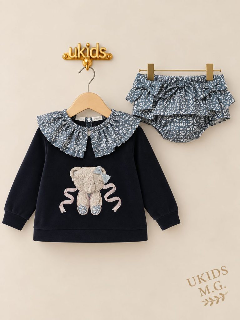 Conjunto niña náutico para otoño-invierno