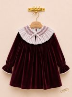 Vestido infantil Azafrán burdeos