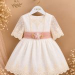 Vestido Bautizo y Ceremonia Bebé Niña Plumeti Bordado