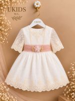 Vestido Bautizo y Ceremonia Bebé Niña Plumeti Bordado