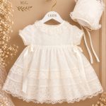 Vestido Bautizo Bebé de Organza con Capota