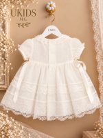 Vestido Bautizo Bebé de Organza con Capota - Imagen 2
