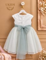 Vestido Bautizo/Ceremonia Tul Combinado Encaje Fino - Imagen 2