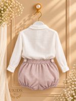 Conjunto Bebé Niño con Cuello Mao y Pantalón Bombacho - Imagen 7
