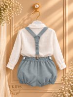 Conjunto Bebé Niño con Cuello Mao y Pantalón Bombacho - Imagen 8