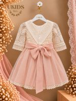 Vestido Bautizo y Ceremonia de Bámbula con Guipur - Imagen 2
