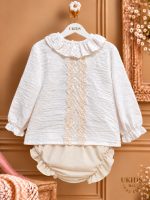 Conjunto blusa bambula y braguita Bautizo/Ceremonia - Imagen 6
