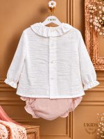 Conjunto blusa bambula y braguita Bautizo/Ceremonia - Imagen 3