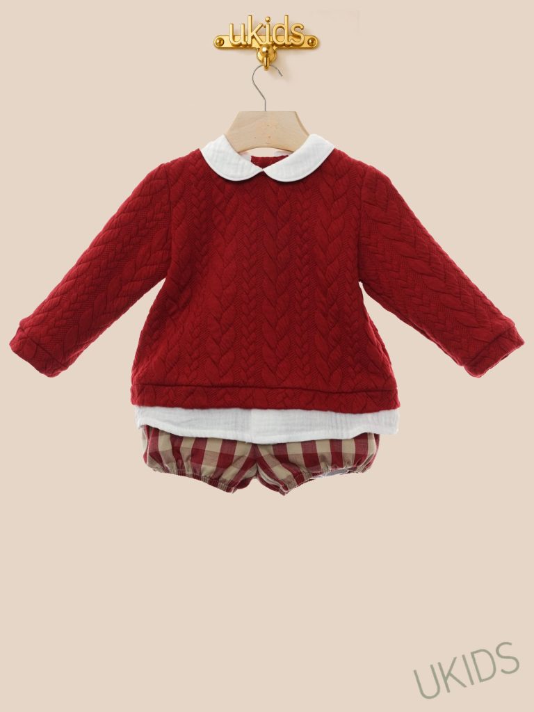 Conjunto baby Familia Guinda