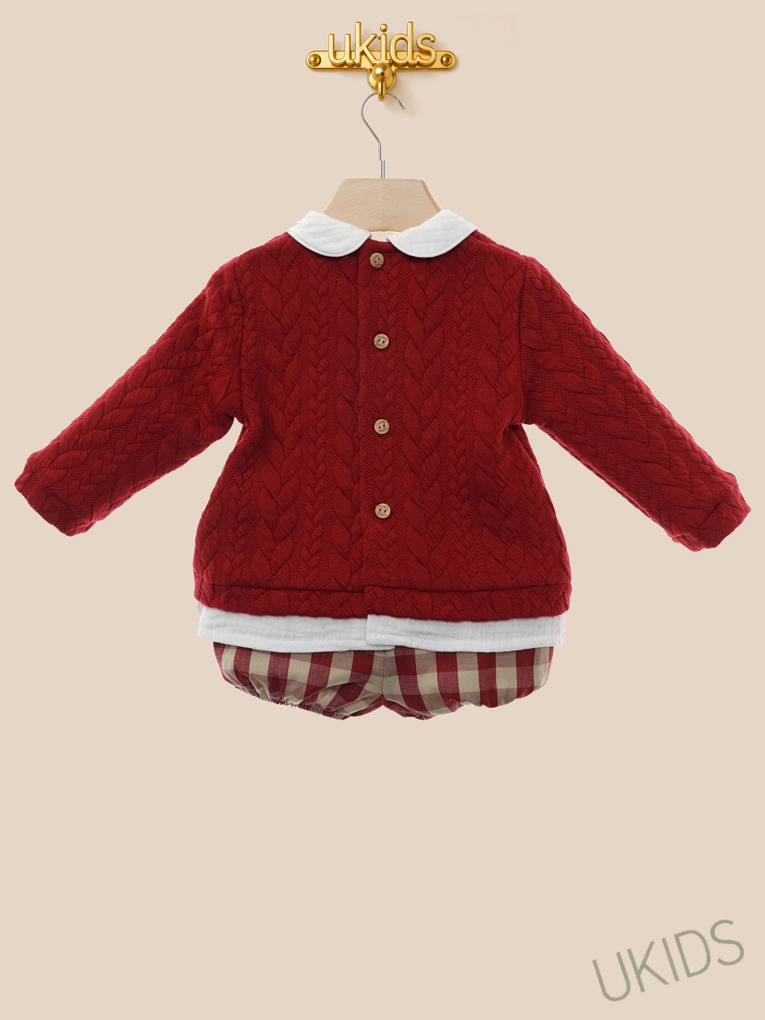 Conjunto baby Familia Guinda