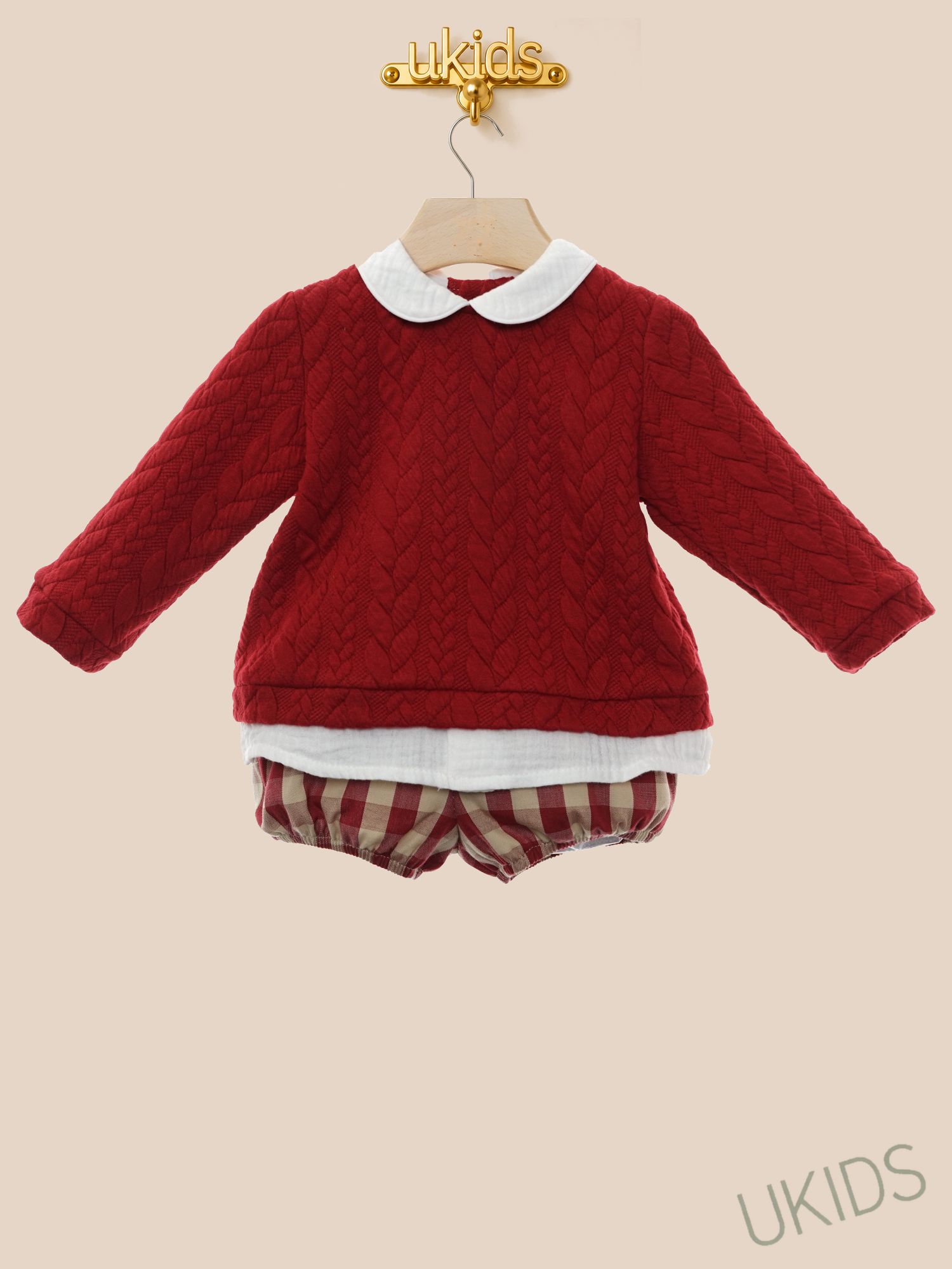 Conjunto baby Familia Guinda