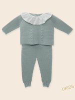 Conjunto de Recién nacido, Jersey y polaina con cuello + bolillo