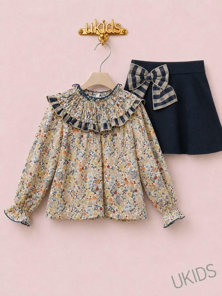 Conjunto infantil niña falda short