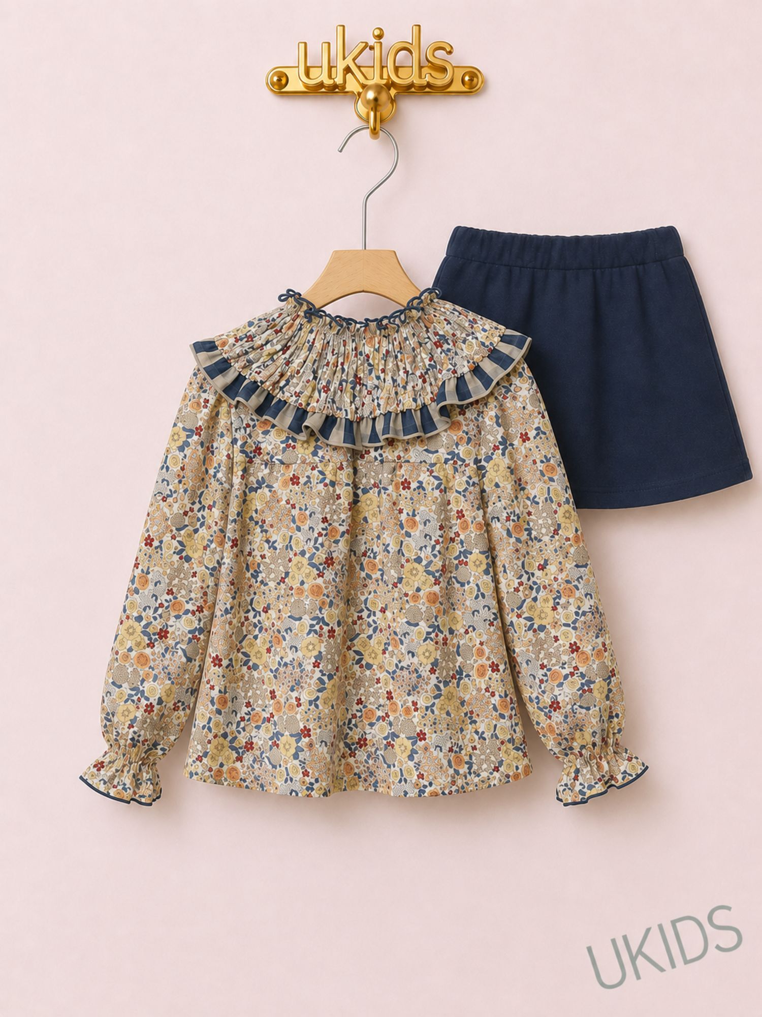 Conjunto infantil niña falda short