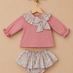 Conjunto bebé niña sudadera y culetín con falda