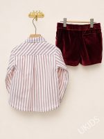 Traje infantil pantalón bermuda Familia Azafrán - Imagen 2