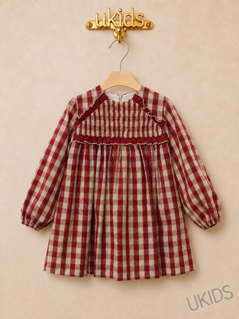 Vestido infantil Familia Guinda