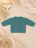 Chaqueta Punto Bebé Niña en Beige, Buganvilla, Rosa y Verde Liquen - Imagen 3