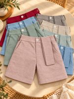 Pantalón corto lino para ceremonia infantil de niño