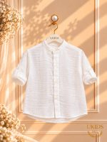 Camisa NIño Ceremonia abierta bambula - Imagen 2