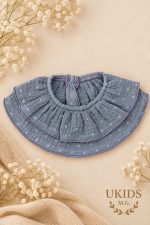 Cuello Babero Atari Denim, Malva y Natural - Imagen 2